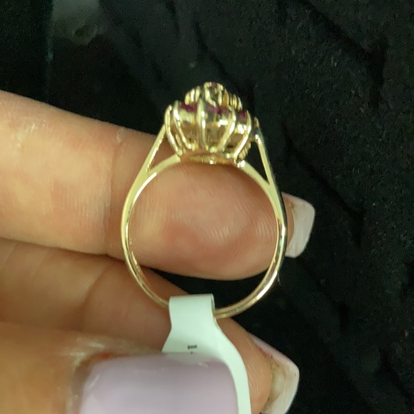 Gorgeous July Birthstone Ring Ruby,Diamonds,14k - Picture 8 of 16